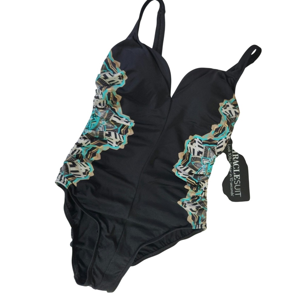 Miraclesuit‎ Samsara Temptress Swimsuit One Piece Size 8 Resort Summer Beach Nwt